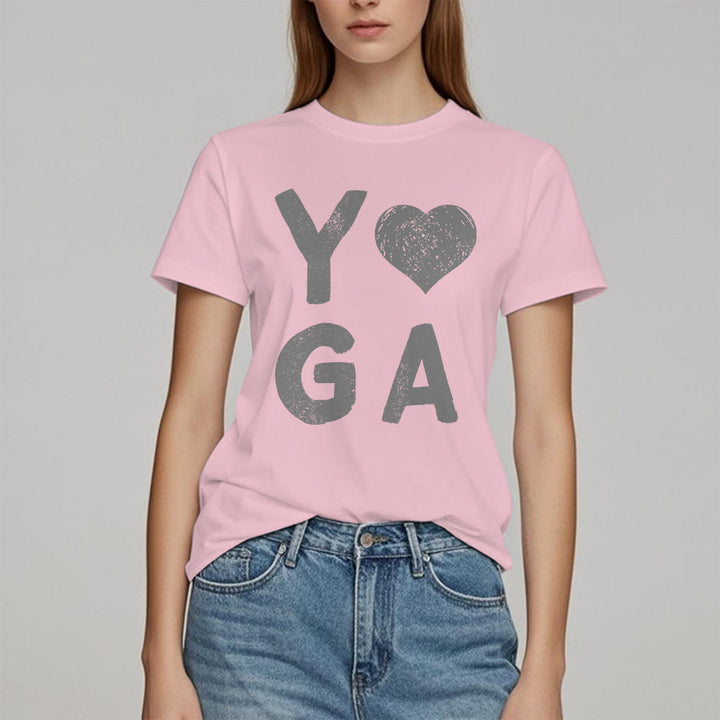 Maglietta con stampa a cuore Yoga Olivenorma