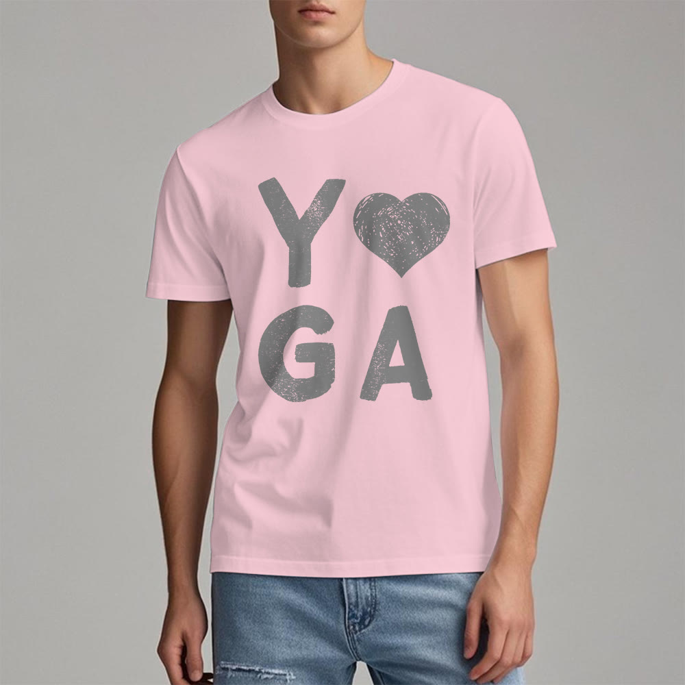 Maglietta con stampa a cuore Yoga Olivenorma