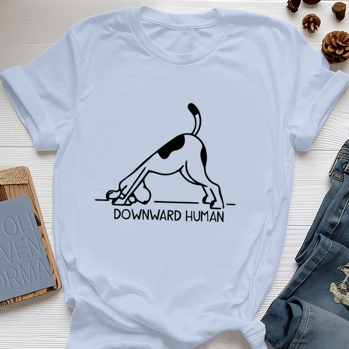 Maglietta con stampa "Olivenorma Dog Yoga Meditation" - Blu - 2XL - image 14