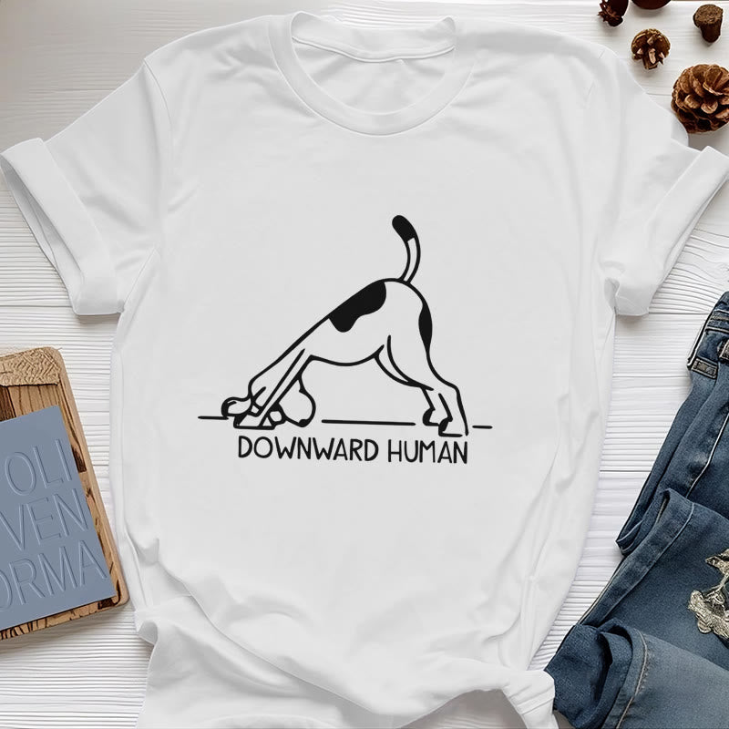 Maglietta con stampa "Olivenorma Dog Yoga Meditation" - Bianco - 2XL - image 0