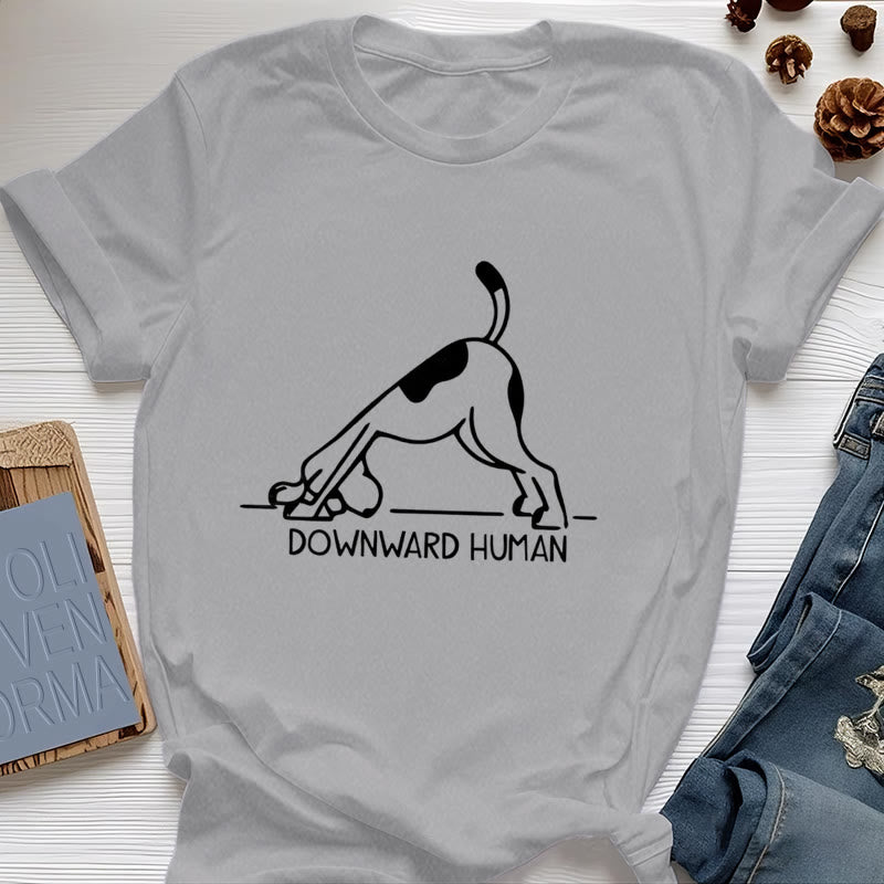 Maglietta con stampa "Olivenorma Dog Yoga Meditation" - Grigio - 2XL - image 8