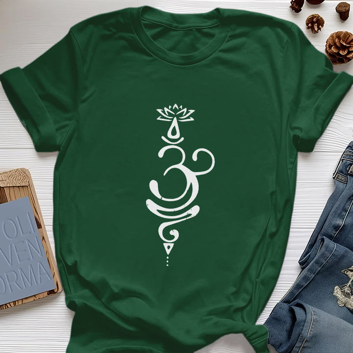 T-shirt Olivenorma OM Lotus Chakra Symbol