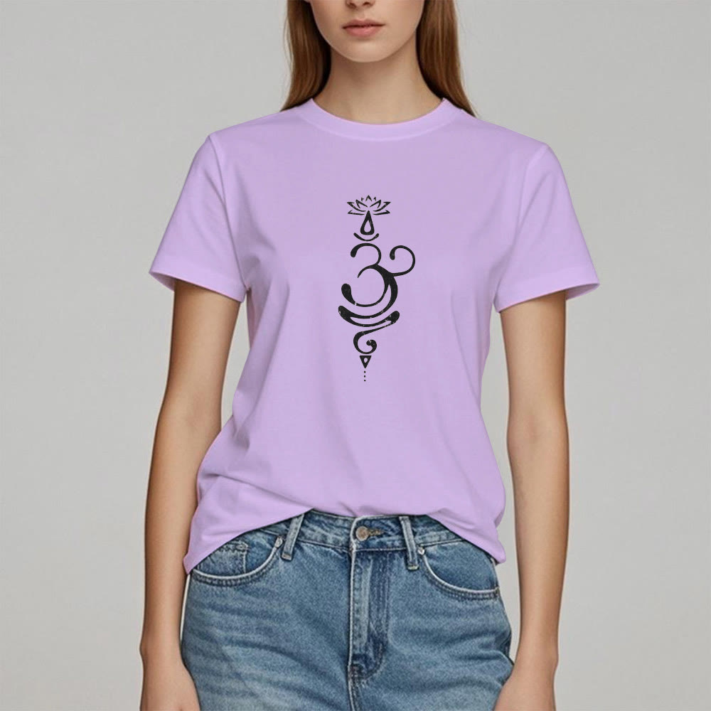 T-shirt Olivenorma OM Lotus Chakra Symbol