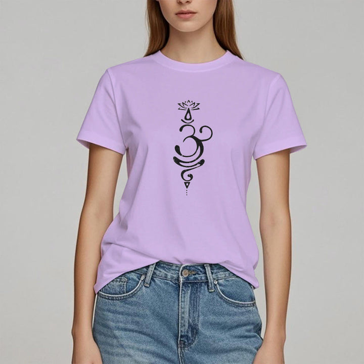 T-shirt Olivenorma OM Lotus Chakra Symbol