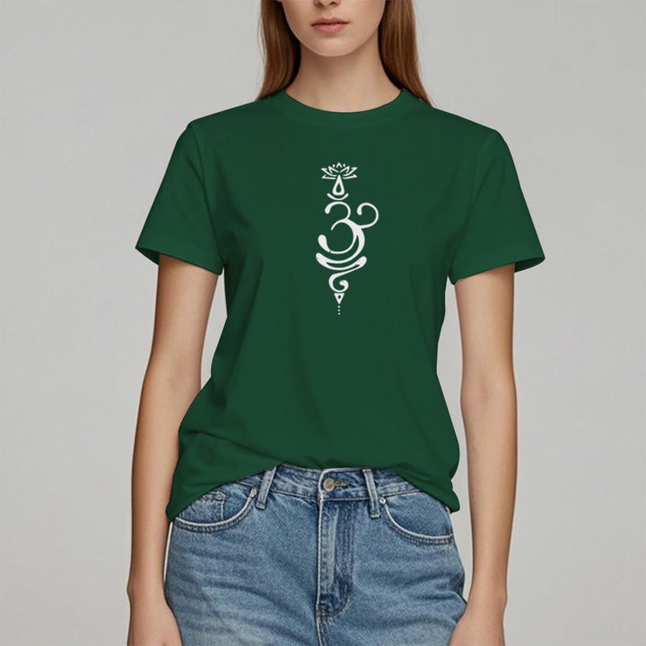 T-shirt Olivenorma OM Lotus Chakra Symbol