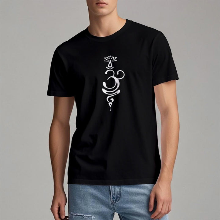 T-shirt Olivenorma OM Lotus Chakra Symbol