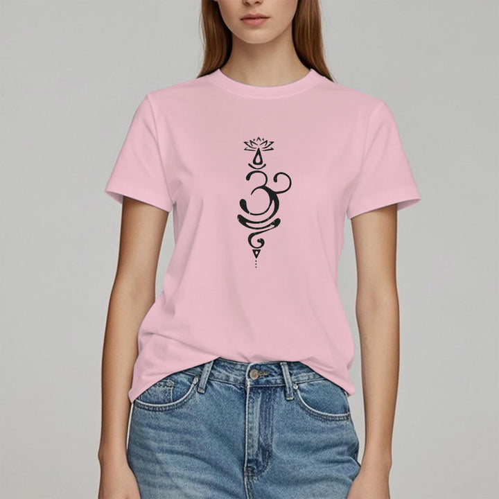 T-shirt Olivenorma OM Lotus Chakra Symbol