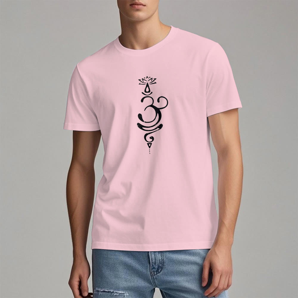 T-shirt Olivenorma OM Lotus Chakra Symbol