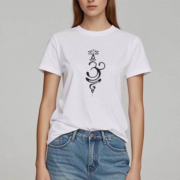 T-shirt Olivenorma OM Lotus Chakra Symbol