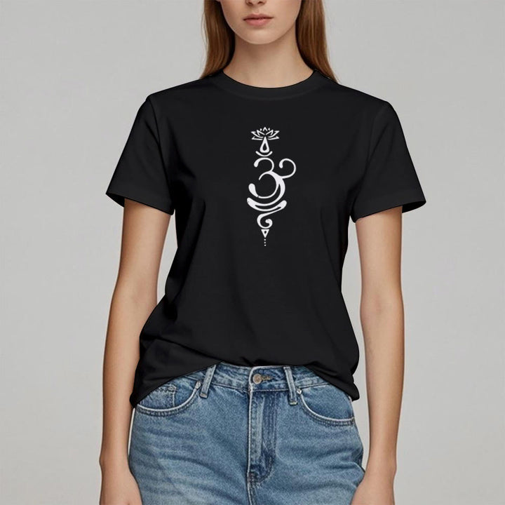 T-shirt Olivenorma OM Lotus Chakra Symbol