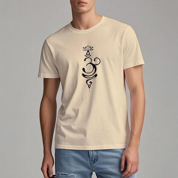 T-shirt Olivenorma OM Lotus Chakra Symbol