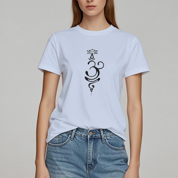 T-shirt Olivenorma OM Lotus Chakra Symbol