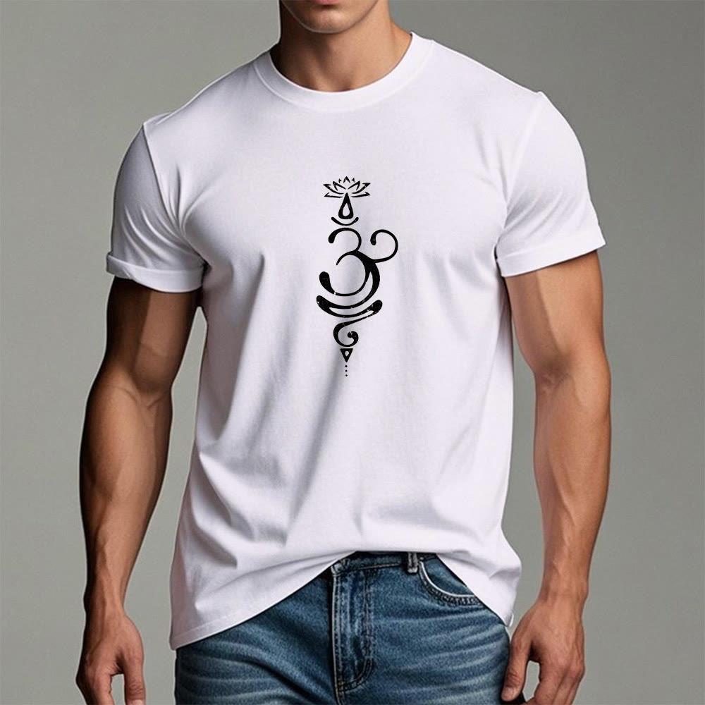 T-shirt Olivenorma OM Lotus Chakra Symbol