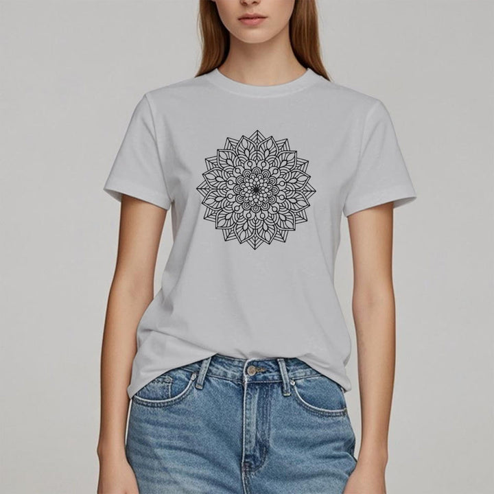 Maglietta Olivenorma Flower Mandala Lotus