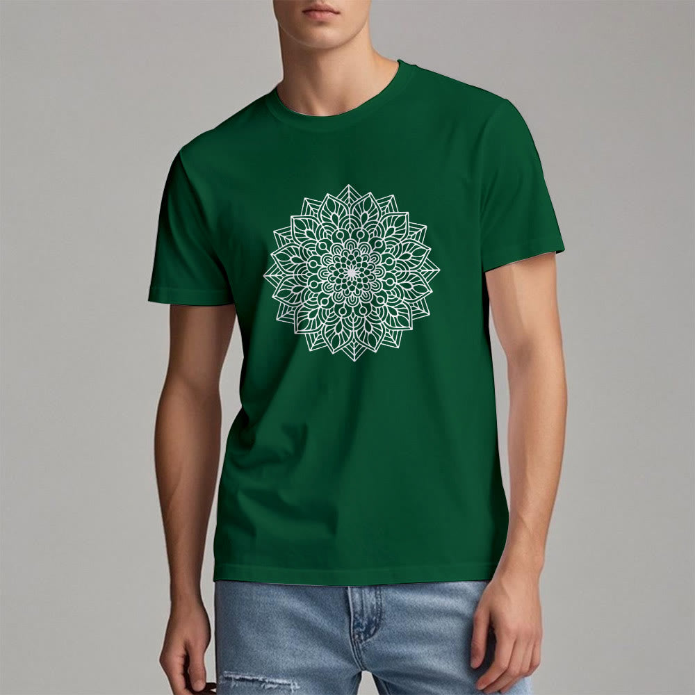 Maglietta Olivenorma Flower Mandala Lotus