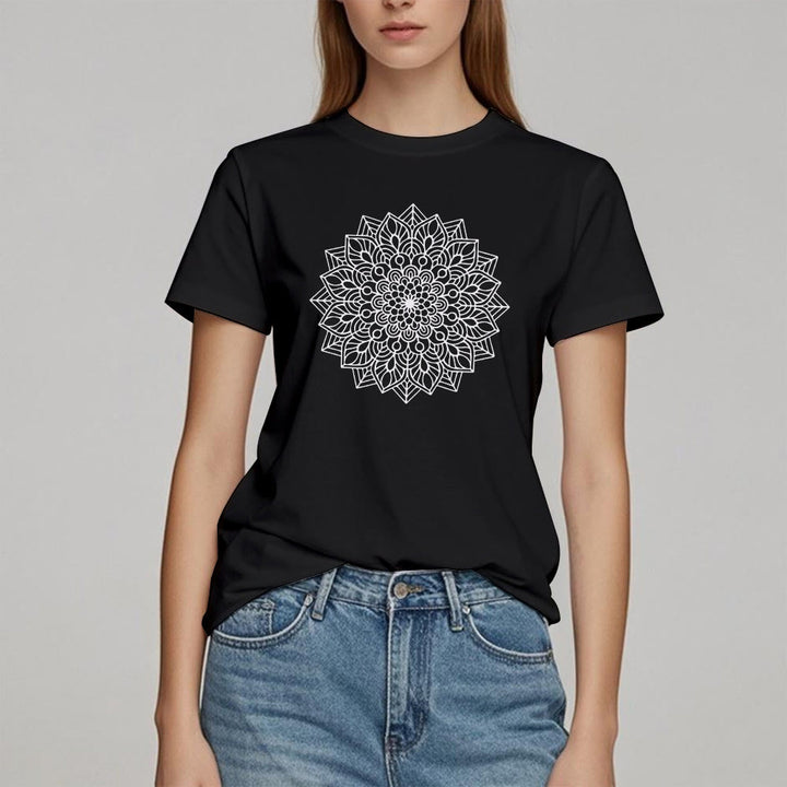 Maglietta Olivenorma Flower Mandala Lotus