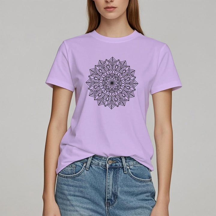 Maglietta Olivenorma Flower Mandala Lotus