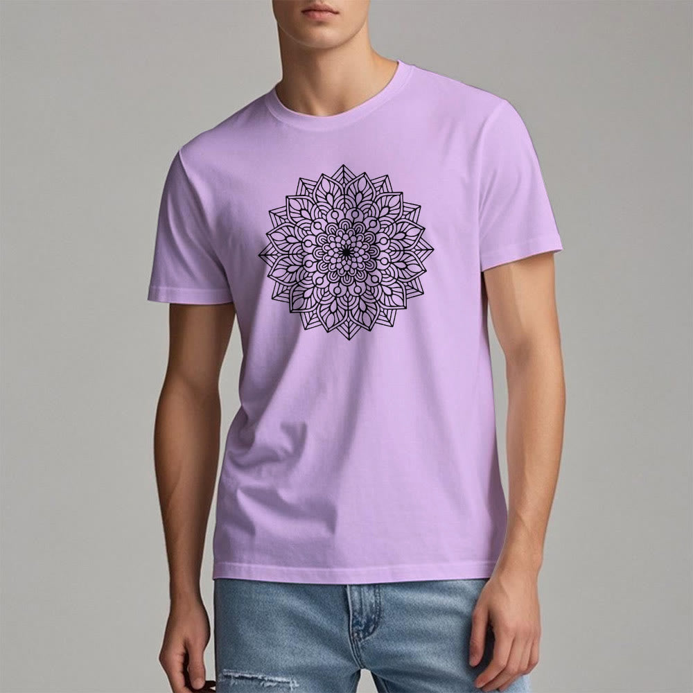 Maglietta Olivenorma Flower Mandala Lotus