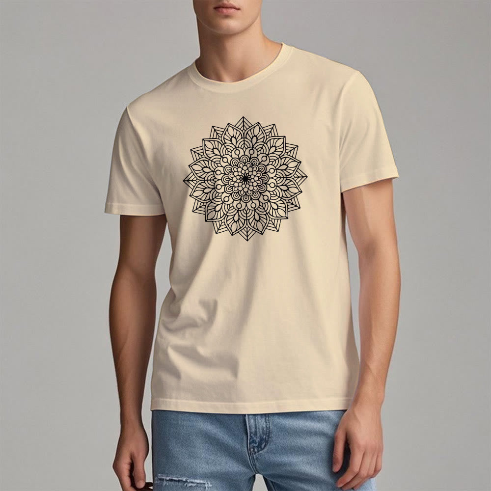 Maglietta Olivenorma Flower Mandala Lotus