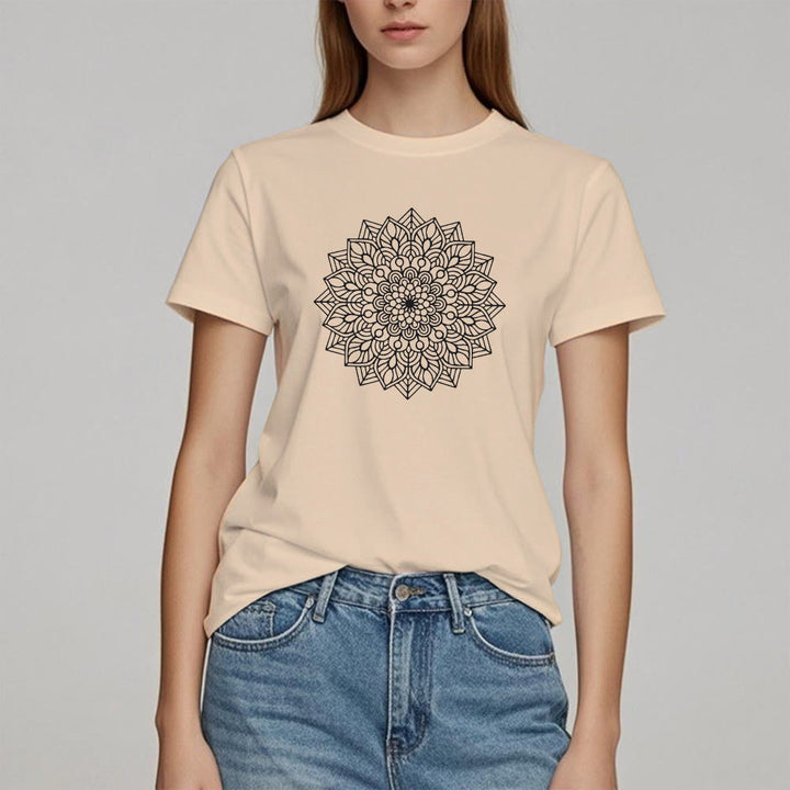Maglietta Olivenorma Flower Mandala Lotus