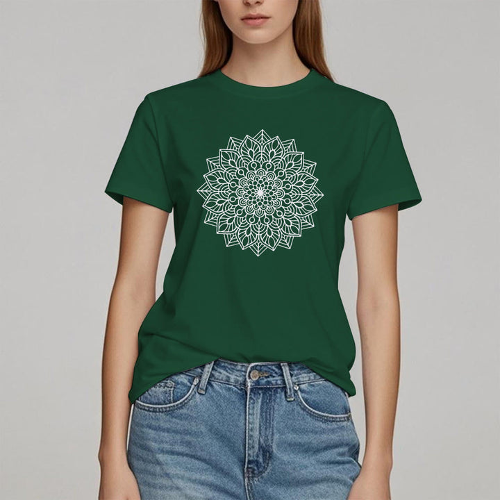 Maglietta Olivenorma Flower Mandala Lotus