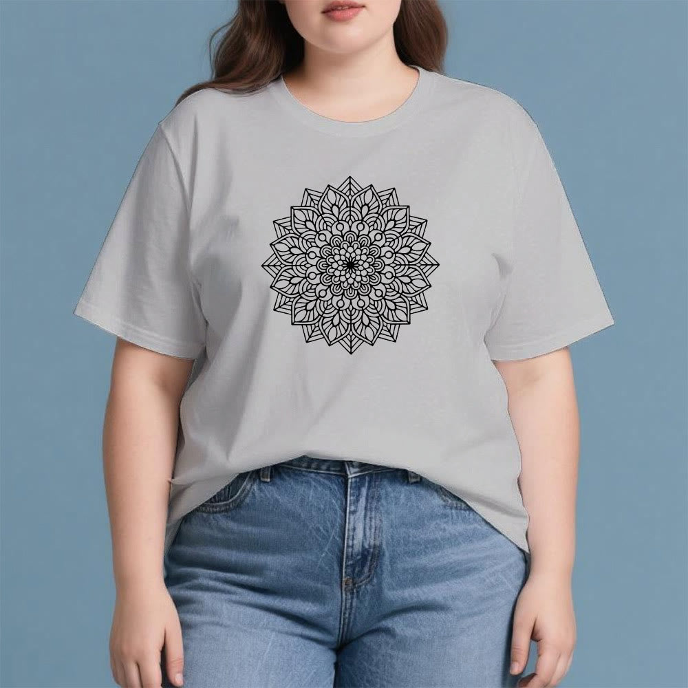 Maglietta Olivenorma Flower Mandala Lotus