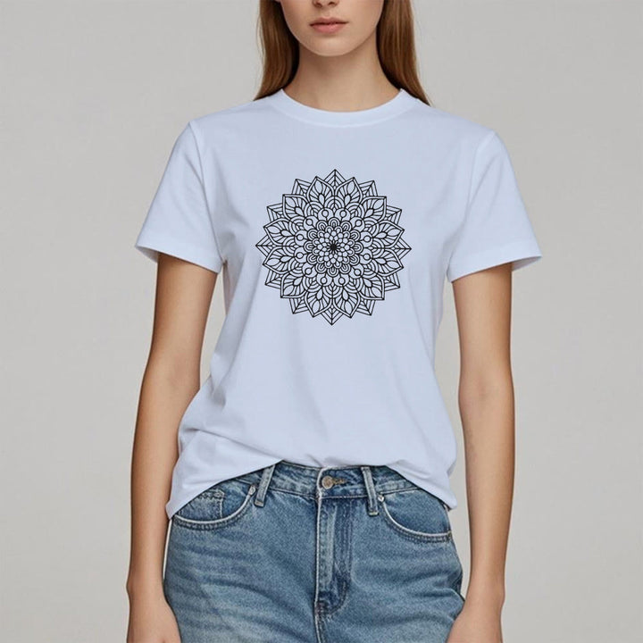 Maglietta Olivenorma Flower Mandala Lotus