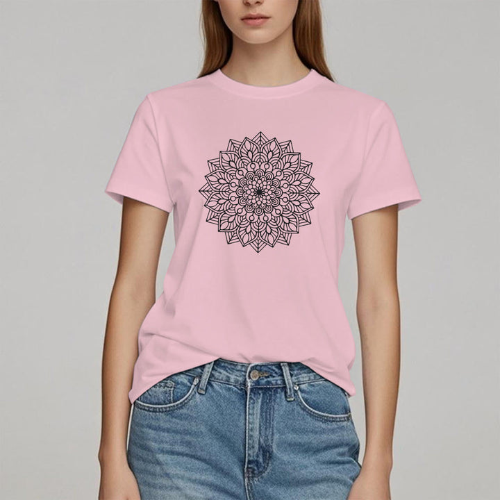 Maglietta Olivenorma Flower Mandala Lotus