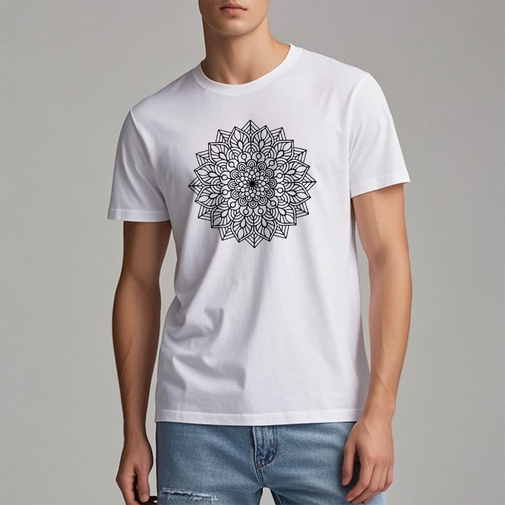 Maglietta Olivenorma Flower Mandala Lotus