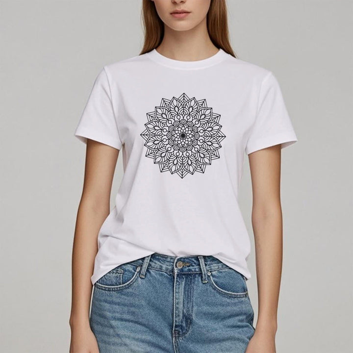 Maglietta Olivenorma Flower Mandala Lotus