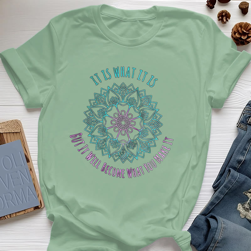 Olivenorma con citazione mandala "It Is What It Is" di Olivenorma