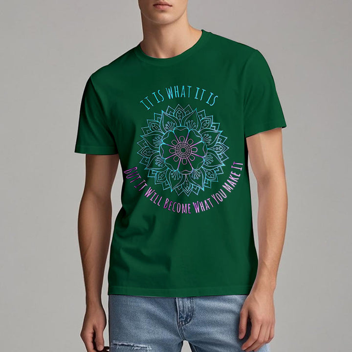 Olivenorma con citazione mandala "It Is What It Is" di Olivenorma