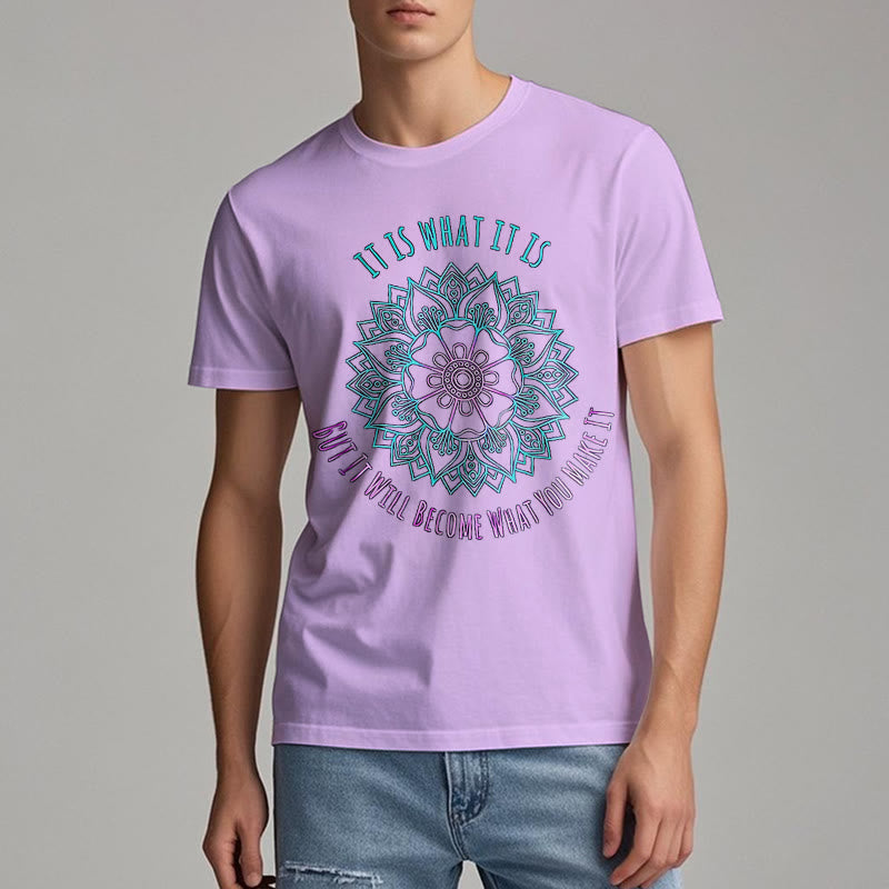 Olivenorma con citazione mandala "It Is What It Is" di Olivenorma