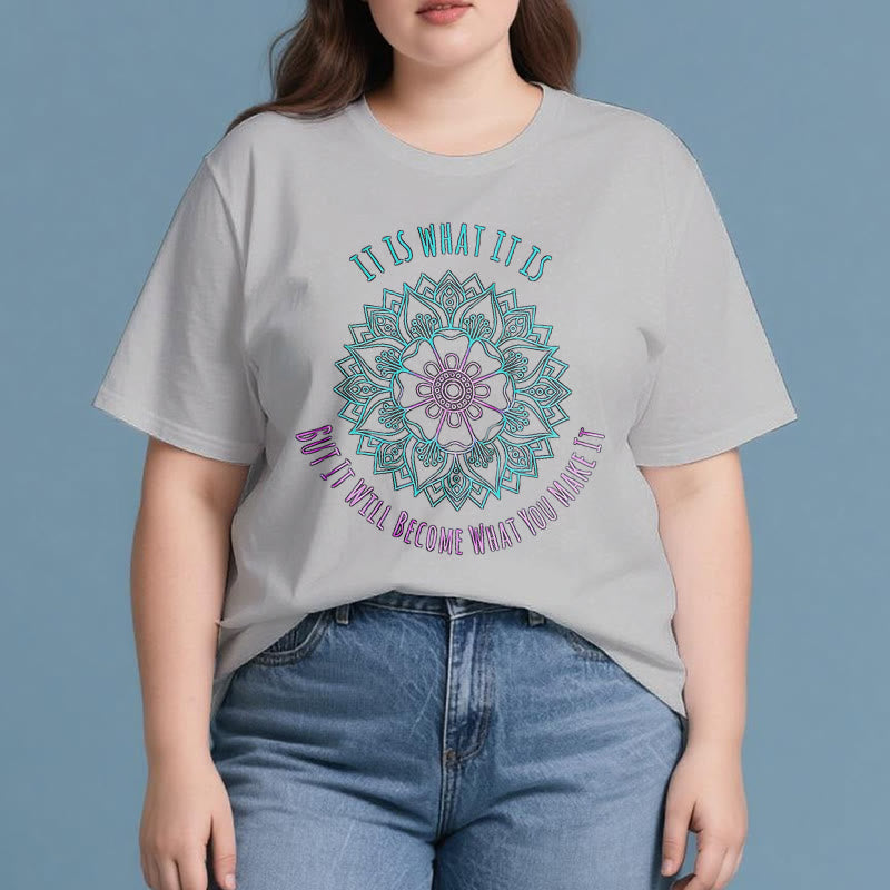 Olivenorma con citazione mandala "It Is What It Is" di Olivenorma