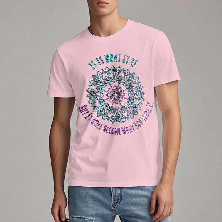Olivenorma con citazione mandala "It Is What It Is" di Olivenorma
