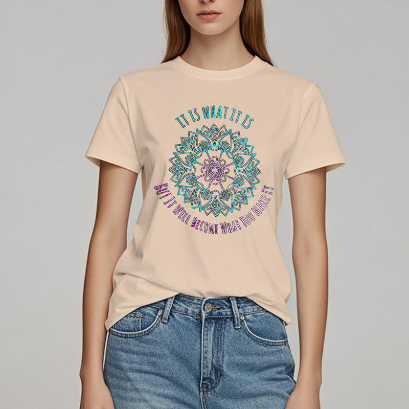 Olivenorma con citazione mandala "It Is What It Is" di Olivenorma