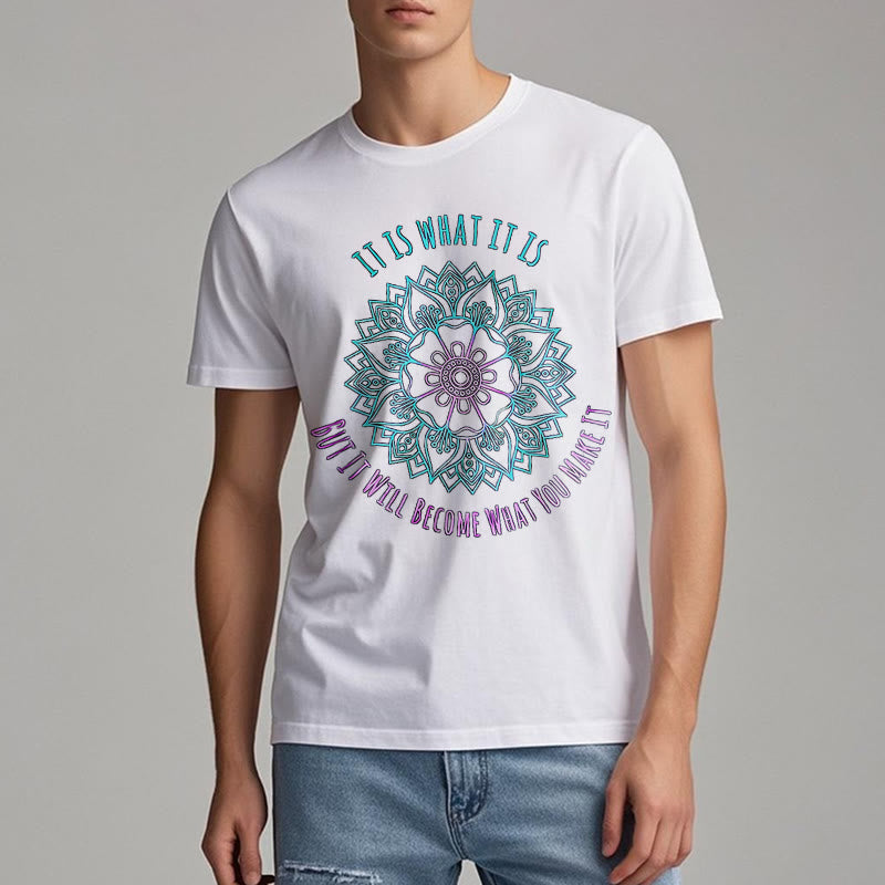 Olivenorma con citazione mandala "It Is What It Is" di Olivenorma