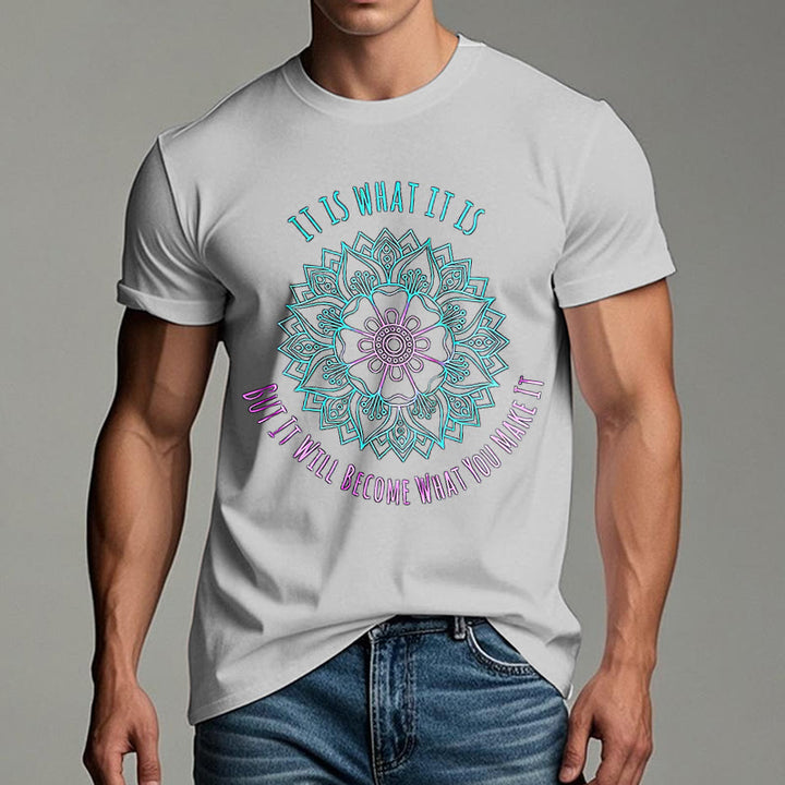 Olivenorma con citazione mandala "It Is What It Is" di Olivenorma
