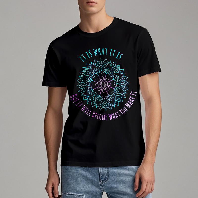 Olivenorma con citazione mandala "It Is What It Is" di Olivenorma