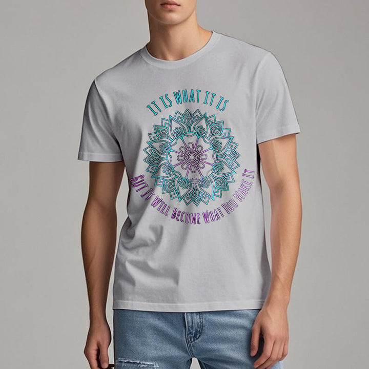 Olivenorma con citazione mandala "It Is What It Is" di Olivenorma