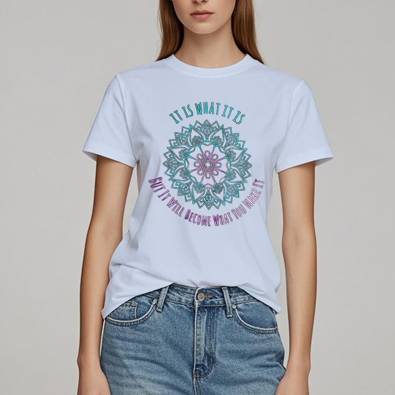 Olivenorma con citazione mandala "It Is What It Is" di Olivenorma