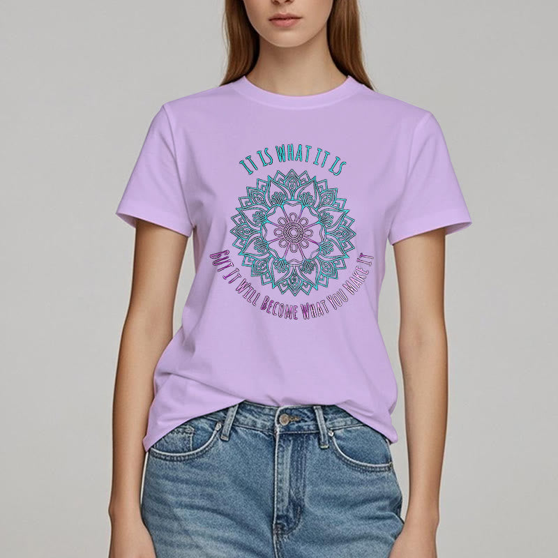 Olivenorma con citazione mandala "It Is What It Is" di Olivenorma