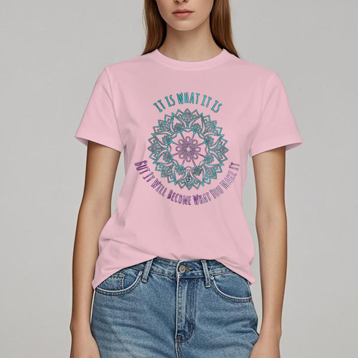 Olivenorma con citazione mandala "It Is What It Is" di Olivenorma
