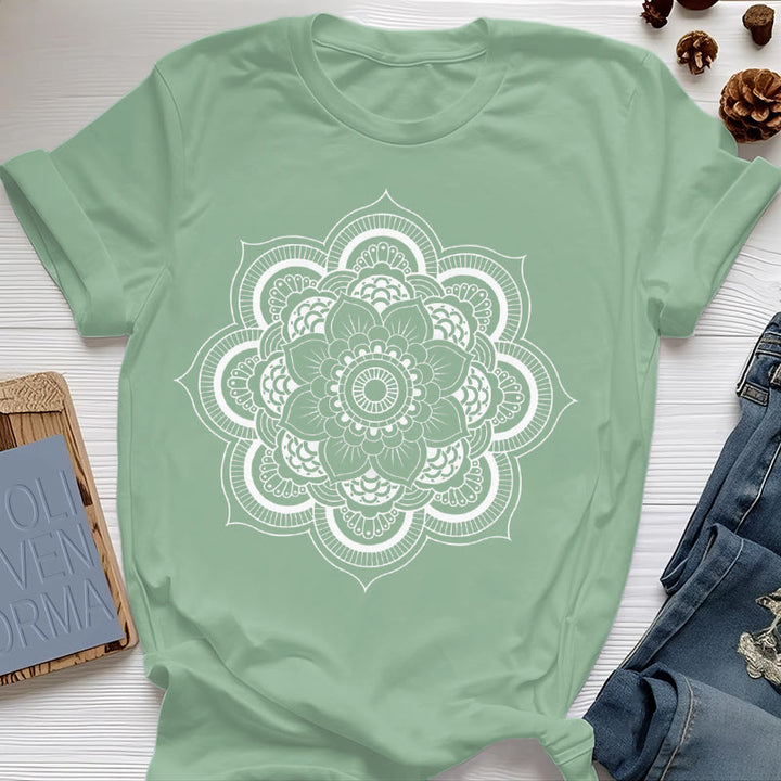 Maglietta Olivenorma Mandala Lotus - Verde chiaro - 2XL - image 23