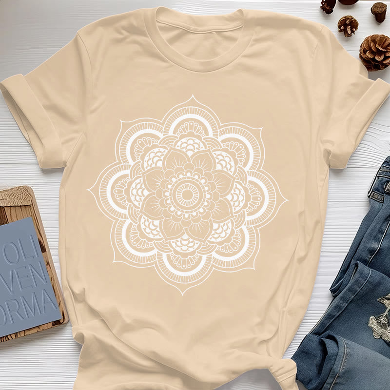 Maglietta Olivenorma Mandala Lotus - Giallo - 2XL - image 11