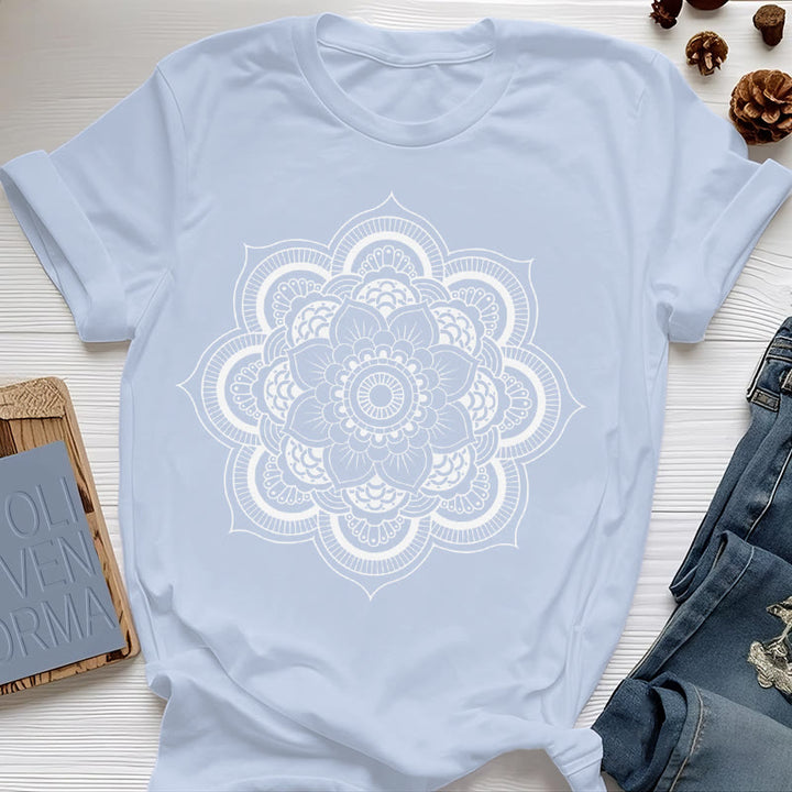 Maglietta Olivenorma Mandala Lotus - Blu - 2XL - image 14