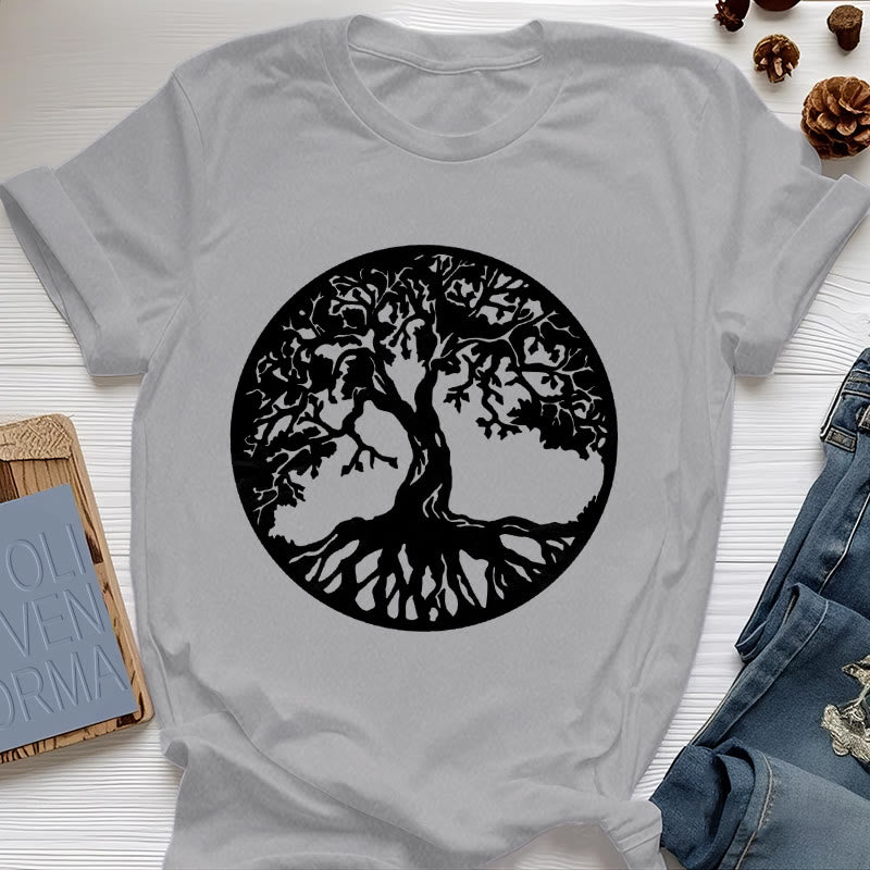 Maglietta Olivenorma Circle Albero della Vita - Grigio - 2XL - image 13