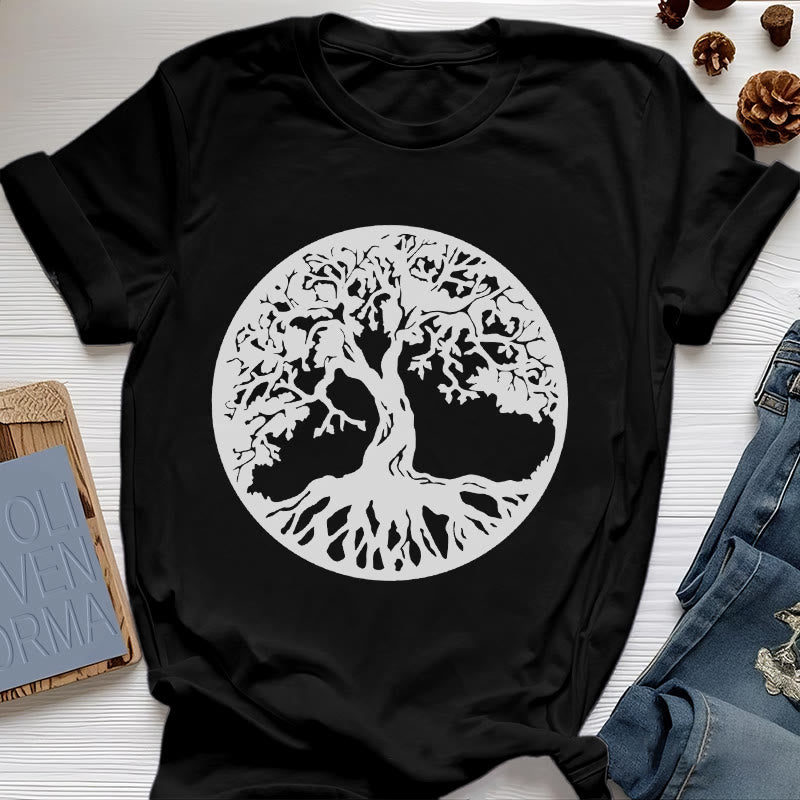 Maglietta Olivenorma Circle Albero della Vita - Nero - 2XL - image 10