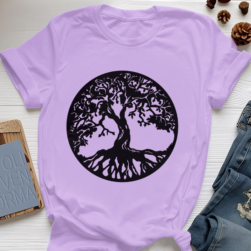 Maglietta Olivenorma Circle Albero della Vita - Viola - 2XL - image 22