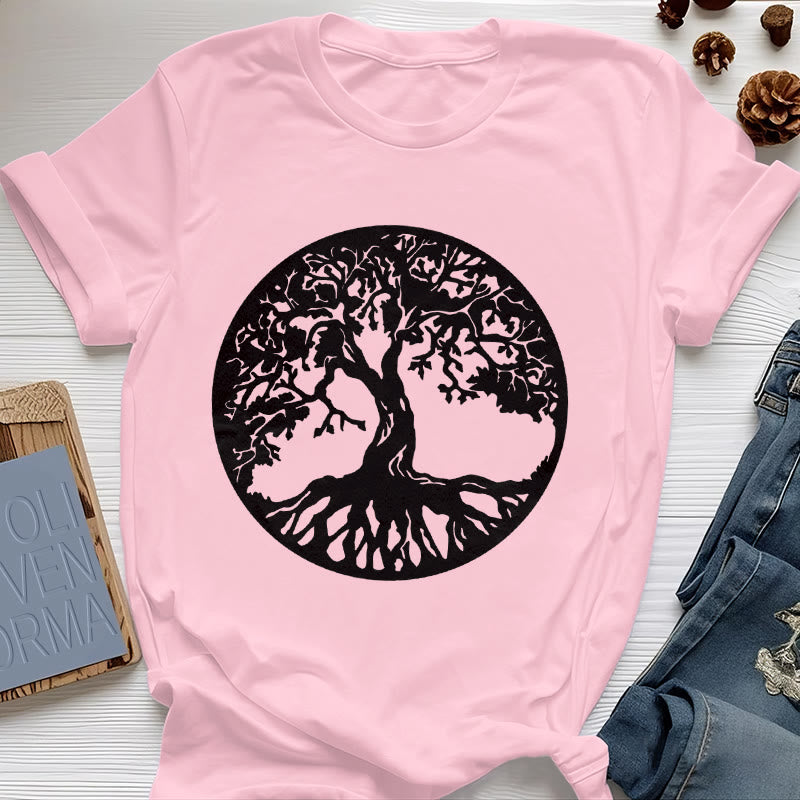 Maglietta Olivenorma Circle Albero della Vita - Rosa - 2XL - image 19
